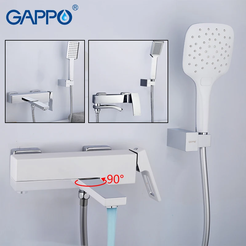 

GAPPO смеситель для ванны настенный смеситель для душа для ванной комнаты Смеситель для ванны Водопад смесители для ванны латунные Смесители ...