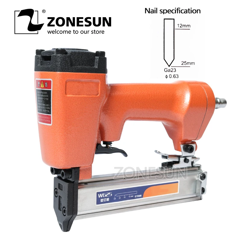 ZONESUN W625 пневматический пистолет для комаров степлер мебели деревообработки