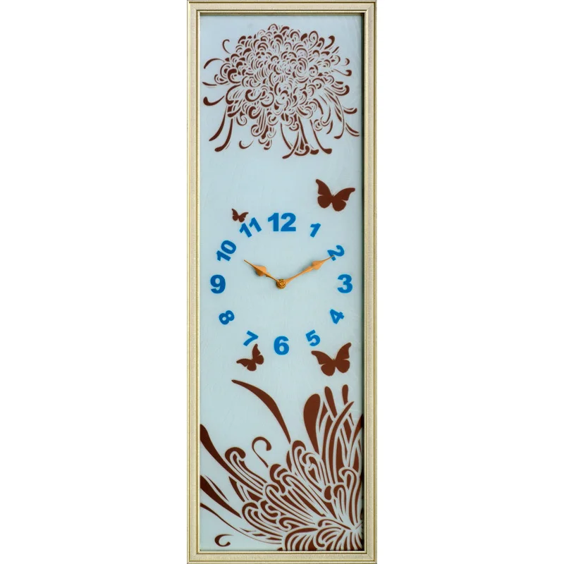 Barnes &amp Noble can freely watch pastoral butterfly flowers decorate the living room wall clock fashion free shipping | Дом и сад