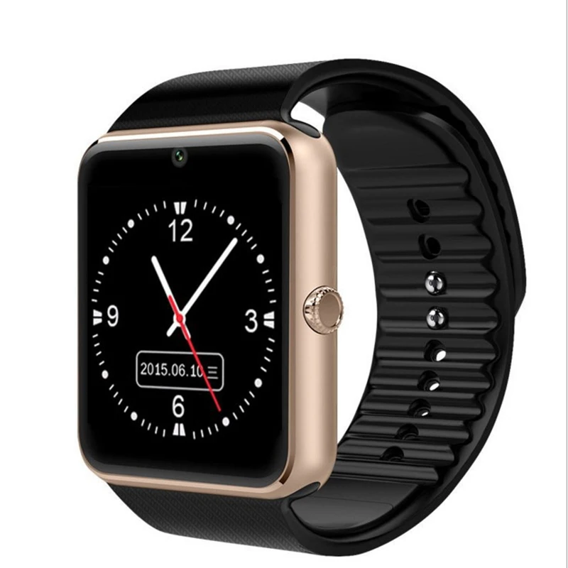 Black Gold Смарт-часы с Bluetooth для Iphone, телефонов, huawei, samsung, Xiaomi, Android, поддержка 2G, SIM, TF карта, камера, умные часы, PK, X6, Z60 - Цвет: Black Gold