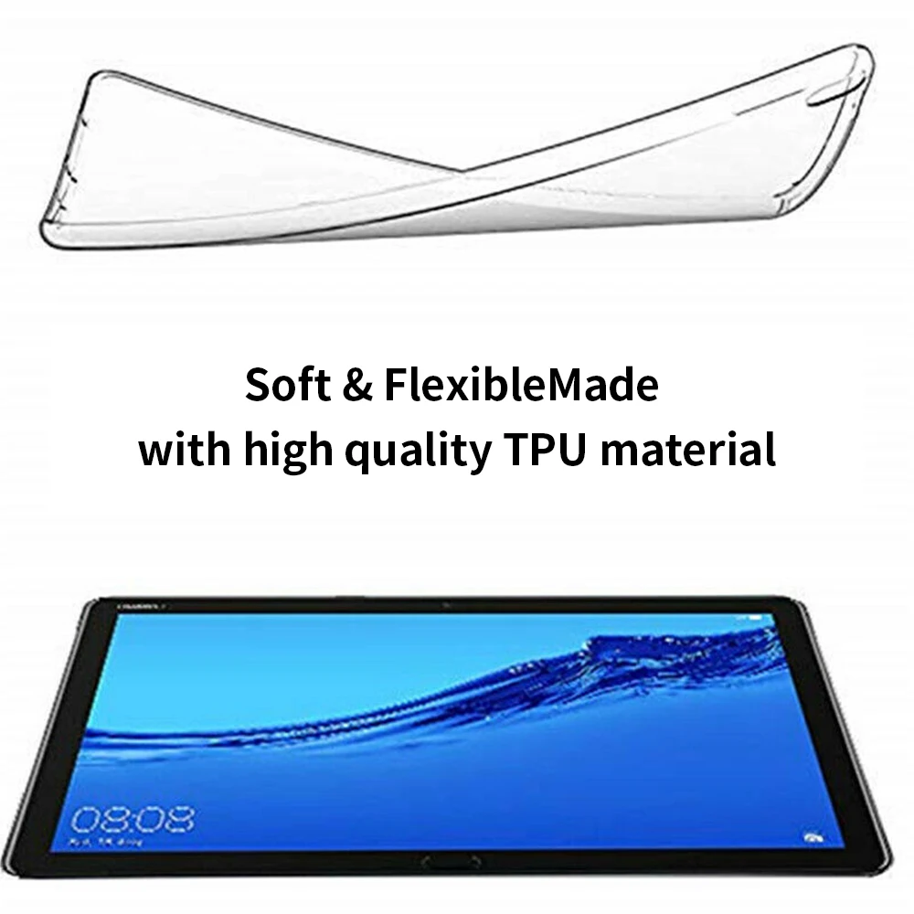 Прозрачный мягкий чехол из ТПУ для Huawei MediaPad M5 8 4 дюйма 10 защитный противоударный