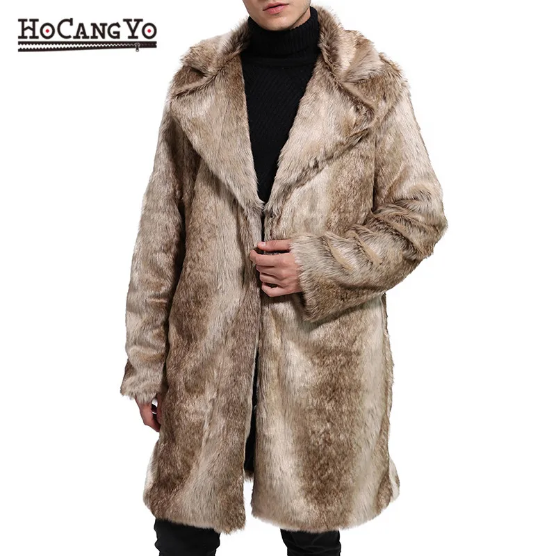 Мужская Шуба HCYO теплая замшевая шуба большого размера 3XL с толстым