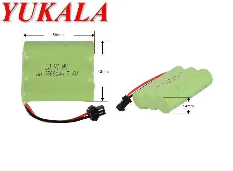 3 6 V 2800mAh Ni-MH AA перезаряжаемая батарея для RC Truck/ car/ boat/ tank 2 шт./лот | Игрушки и хобби