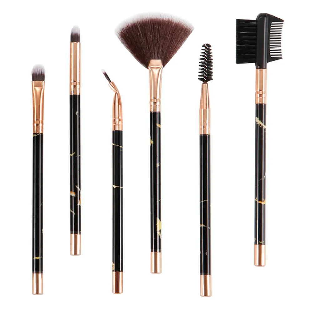 6 шт. мраморная Кисть для макияжа глаз кисть ресниц косметический инструмент pincel