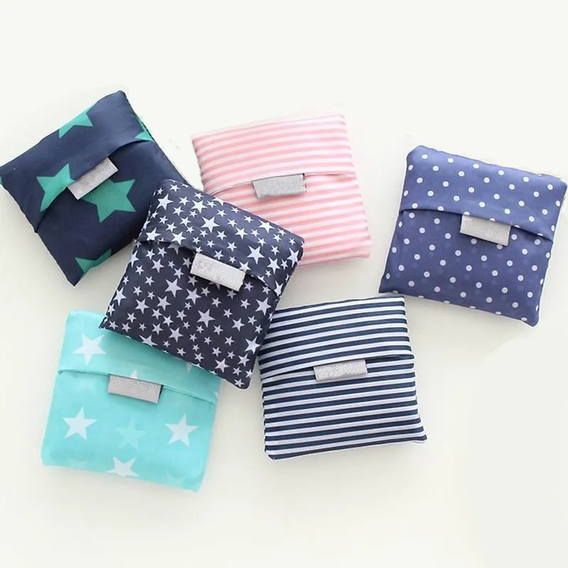 Карманная квадратная хозяйственная сумка Экологичная Складная многоразовая