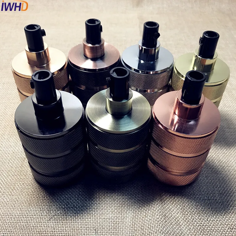 

Gold Antique Lights Sockets Retro Edison Bulb Holder Lamp 110V-250V E27 Screw Bulbs Base Aluminum Light Socket Hanging Fitting