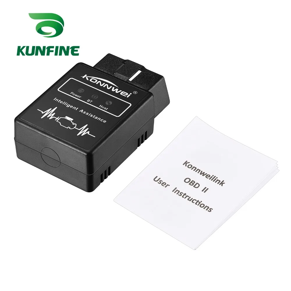 Автомобильный Bluetooth сканер KW912 ELM 327 OBD II диагностический инструмент obd2 для