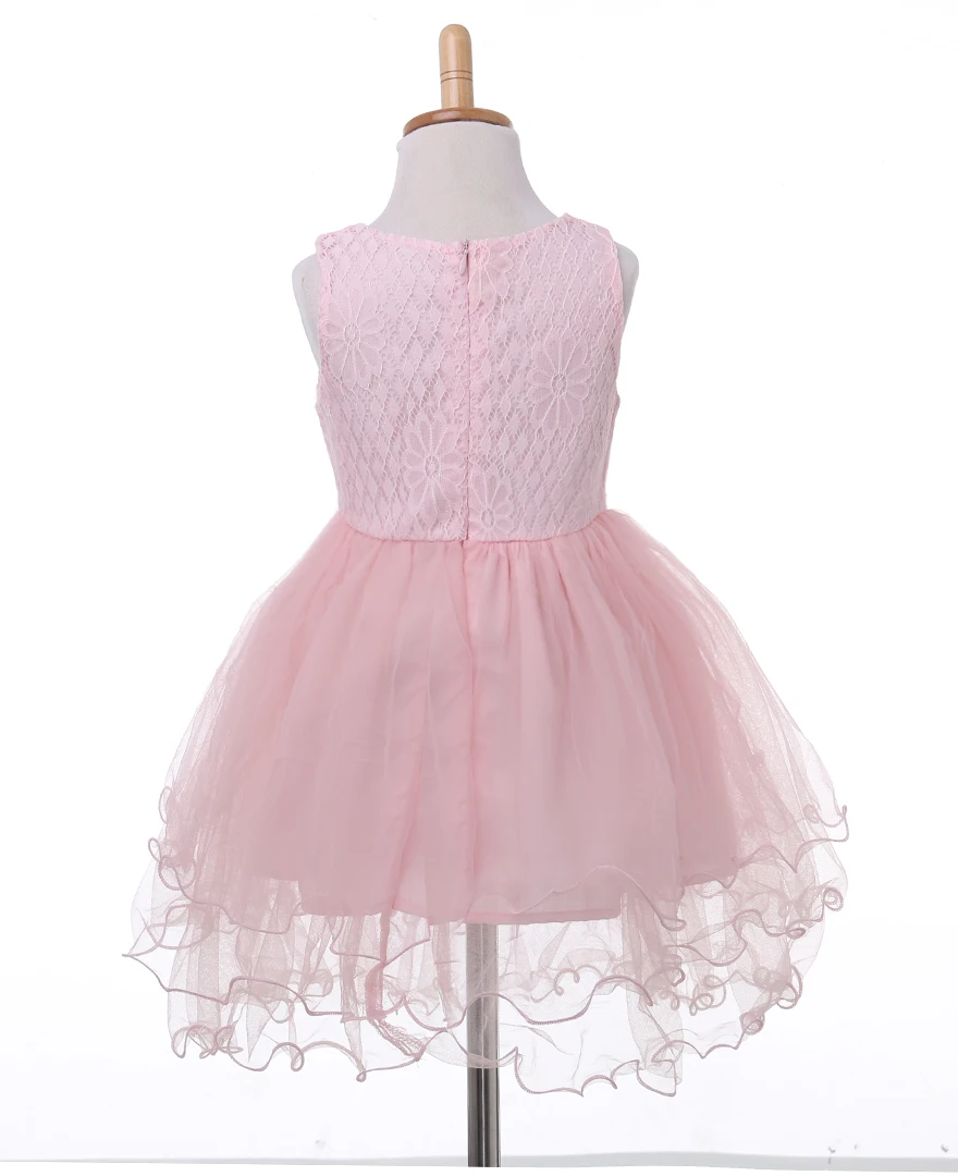 Платье детское кружеввечерние без рукавов с цветочным принтом | Детская одежда и