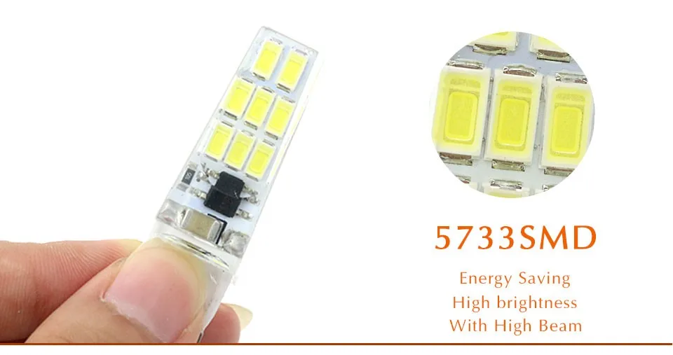 10 шт. G9 светодиодный светильник 5733 SMD 220 в 110 В светодиодный G9 Лампа 3 Вт кукурузный Точечный светильник силиконовый светильник светодиодный s лампы заменить галогенные