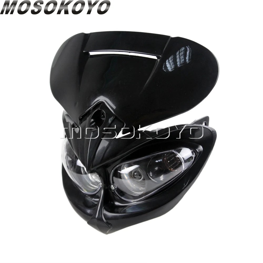 Фара мотоциклетная для мотоцикла и велосипеда черная обтекатель Honda Kawasaki WR250R WR250X