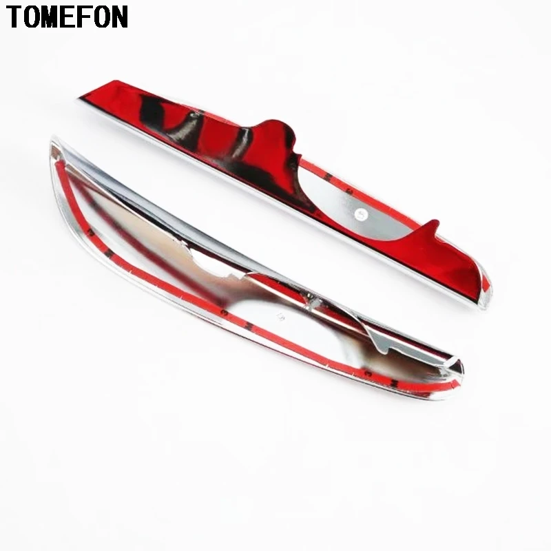 TOMEFON ABS Хром Передняя противотуманная фара для бровей полосы литья крышка рамки противотуманных фар автомобиля стиль 2 шт./компл. для Защитные чехлы для сидений, сшитые специально для Toyota Corolla подтяжки лица