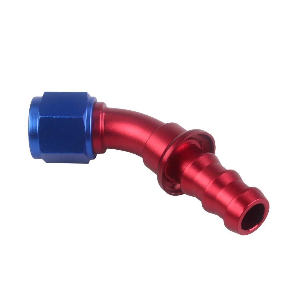 Нажимной концевой штуцер для шланга AN10 нажимной прямой 0 45 90 180 градусов