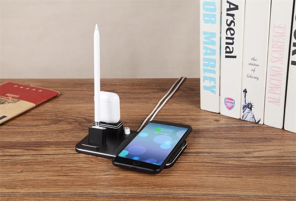 CARPRIE Qi Беспроводное зарядное устройство 4 в 1 подставка держатель для IPhone X Xs MAX XR 8