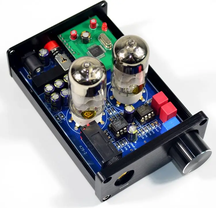 DC12V 2A 6J9 tube предусилитель трубка PCM2706 USB декодирующий усилитель для гарнитуры |
