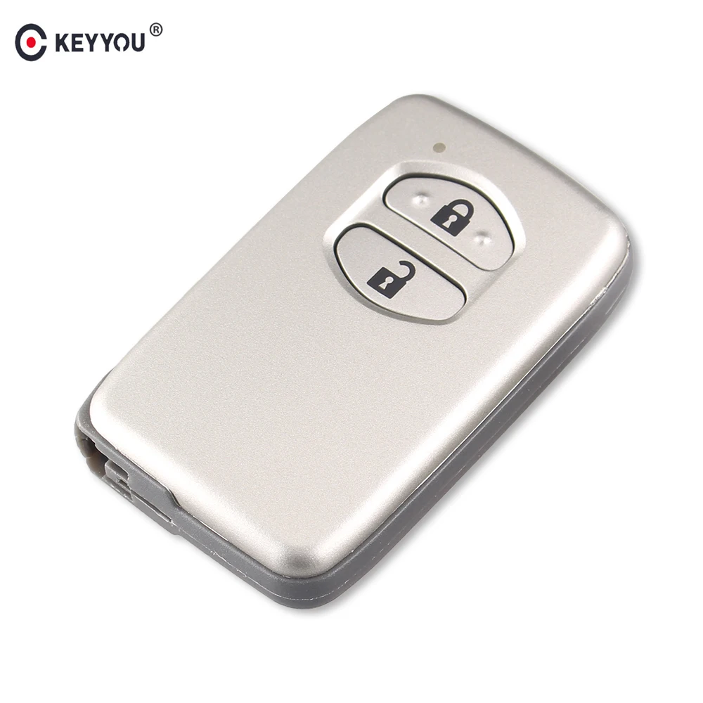 KEYYOU 2 кнопки умный пульт дистанционного управления автомобильный ключ оболочка для Toyota Land Cruiser Prado Camry Highlander Replaceme пустой чехол для ключей