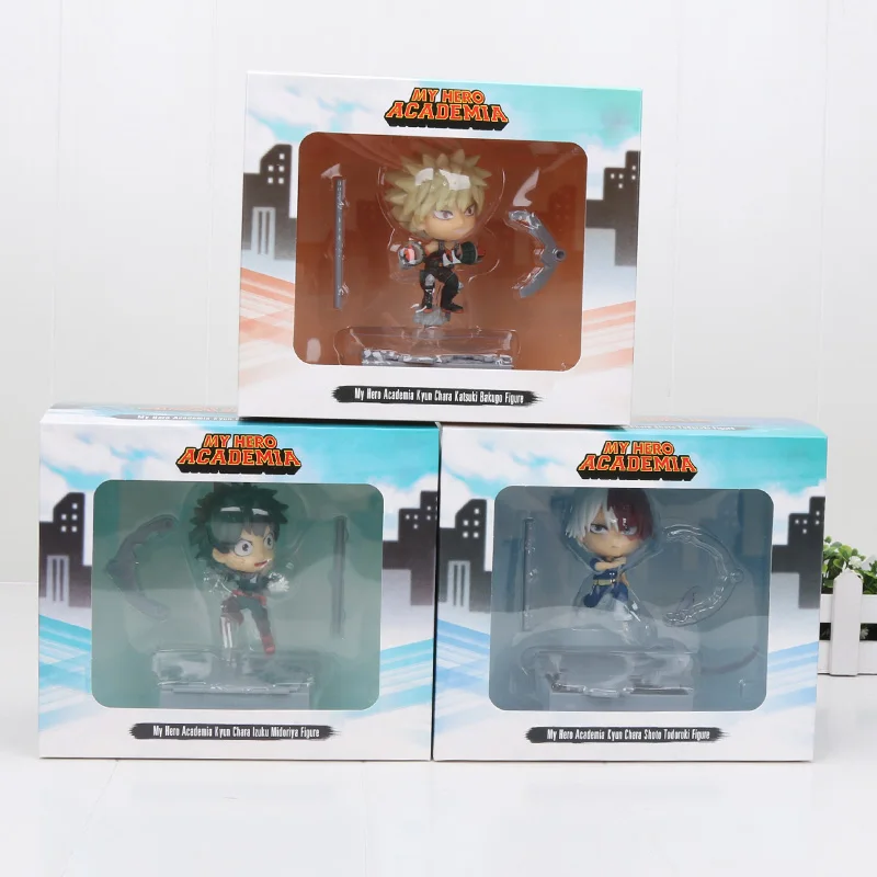 10 см Япония аниме мой герой Academy Figure Q версия Izuku Deku катсуки Bakugo Todoroki Shoto ПВХ Декор