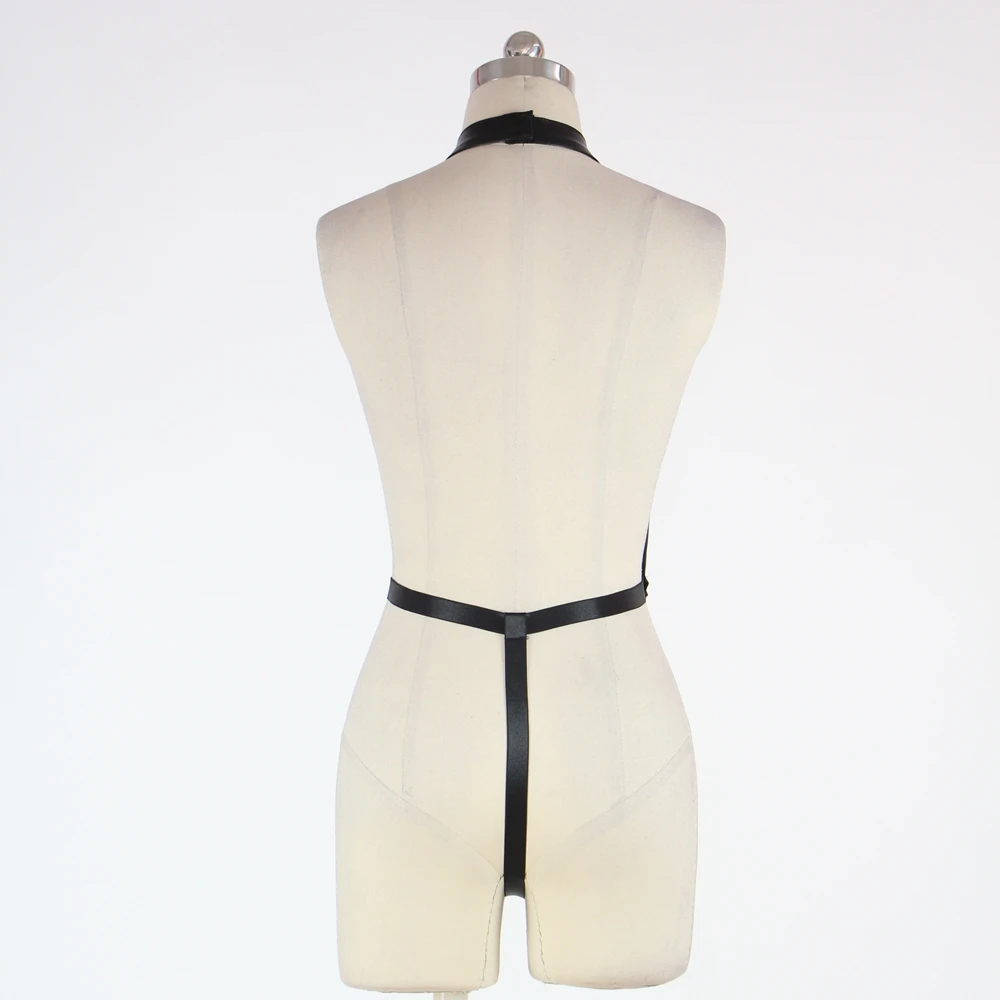 Сетчатая Новинка привлекательная черная сексуальная бандажная виниловая Одежда