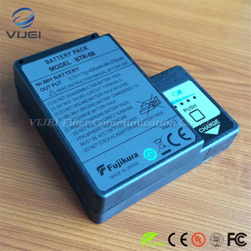 Комплект батарей Fujikura btr-09 BTR-08 Батарея для FSM-60S FSM-60R FSM-18S FSM-18R оптическое волокно сварочный аппарат
