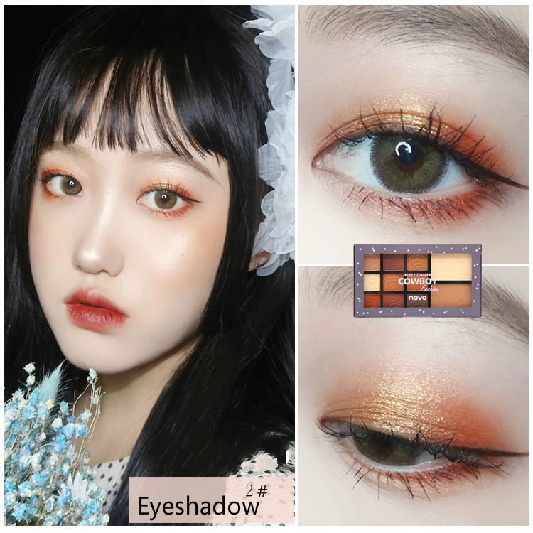 Тени для век Румяна высокий свет один макияж диск мерцающий матовый цвет земли