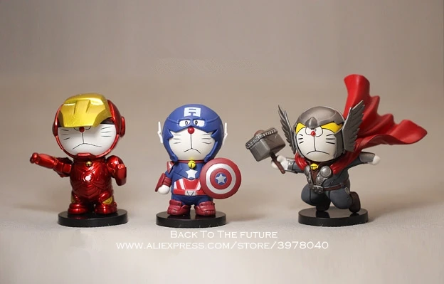 Disney Marvel Мстители Капитан Америка Железный человек 8 см фигурку аниме мини