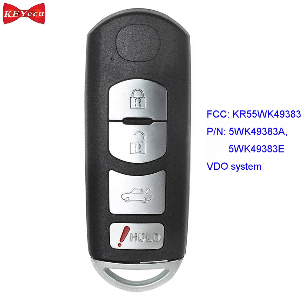 KEYECU для Mazda 6 2009 2010 2011 2012 2013 умный БЕСКЛЮЧЕВОЙ дистанционный ключ система VDO кнопка