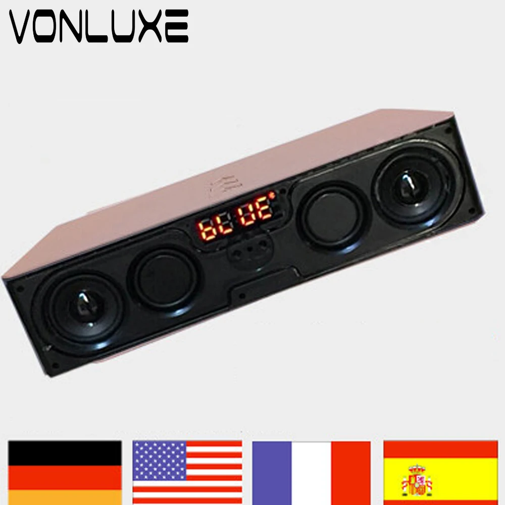 Super bass Портативный Bluetooth Динамик 4.0 Большой Мощный 6 Вт Саундбар Беспроводной