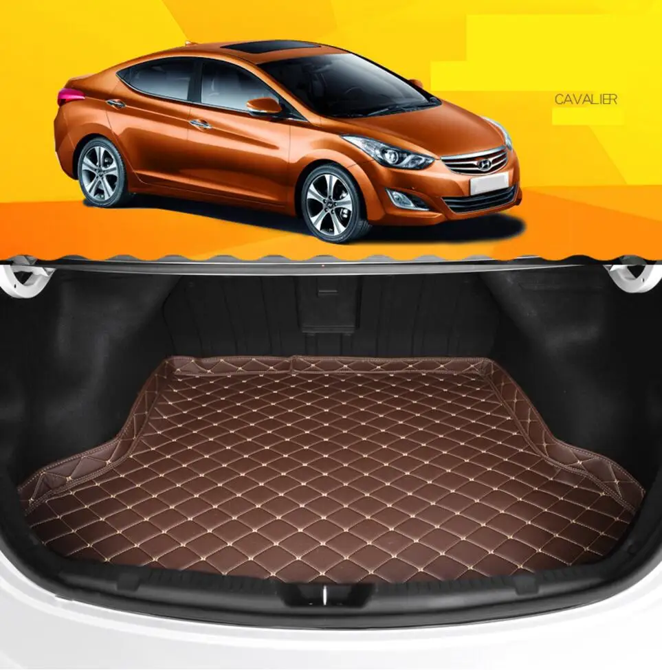 Коврик для багажника автомобиля из волоконной кожи hyundai elantra 2011 2012 2013 2014 2015 Avante