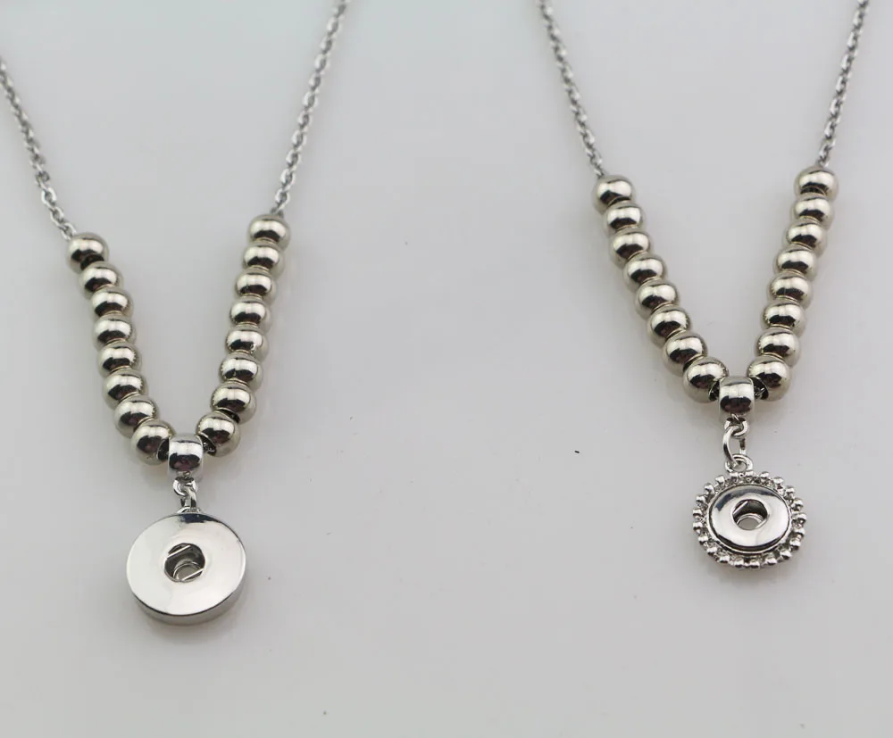 12PCS Fashion DIY Diy Snap Jewelry Vintage Round Beads Snaps Button Pendant Necklace 50cm Link Chain Fit 12mm Buttons | Украшения и