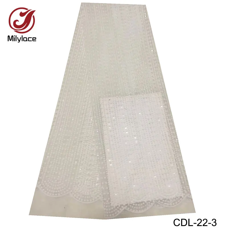 Блестящий Блестки тюль кружевной ткани для леди французского кружева вечернее
