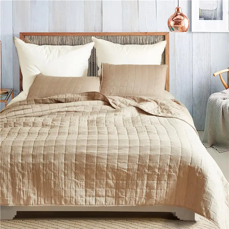 No-04 Luxury Bedspread Quilted Bed Spread Lattice Bed Cover Double Lightweight Coverlet Set Gray Summer Quilt Blanket US Queen King - Цвет: No-04