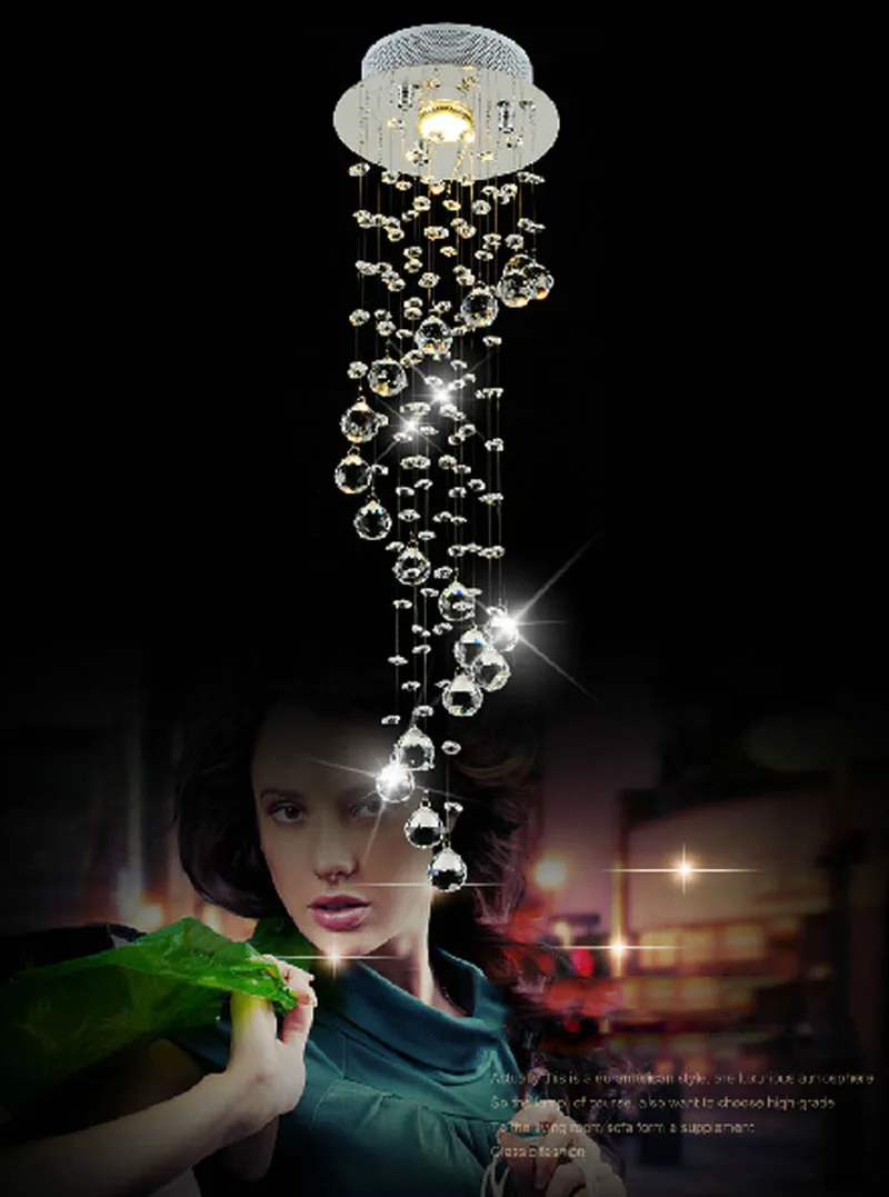 Светодиодная хрустальная люстра освещение коридора входная дверь небольшая