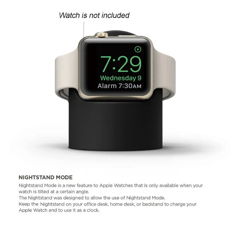 Подставка для зарядного устройства силиконовый держатель док станции Apple Watch