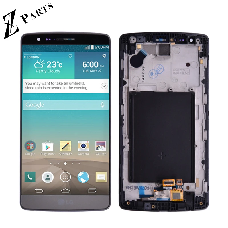

5.0" 1280x720 Original For LG G3 Mini D722 D724 LCD Display with Touch Screen Digitizer Assembly With frame free shipping