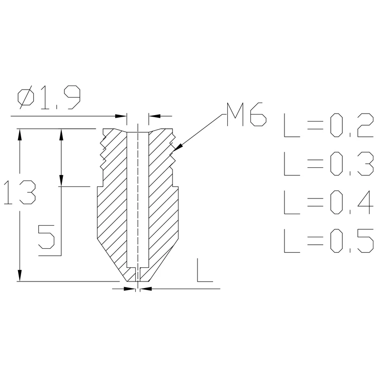 DIY MK8 экструдер Горячий Конец комплект --- 0 4 мм сопло + M6x30 горло керамика блок