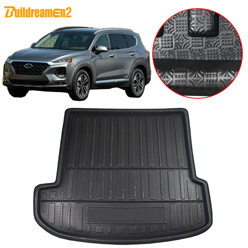 Buildreamen2 автомобильный коврик для багажника напольный груза грязи Hyundai Santa Fe 2019 2020