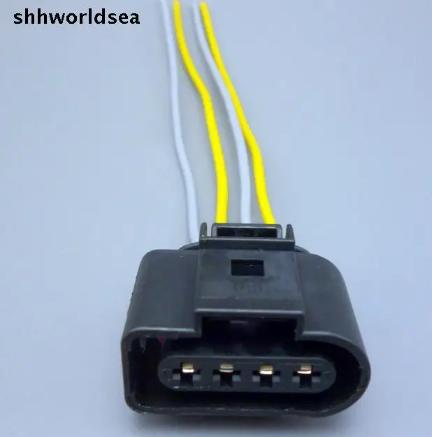 Shhworldsea 10 шт. 4 Way Женский 4B0973724 катушки зажигания Разъем Ремкомплект чехол для A4 A6 VW