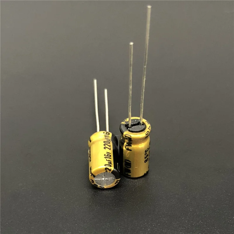 10 шт. 220мкФ 16В NICHICON FW серия 6 3x11 мм 16V220uF HIFI аудио конденсатор|Конденсаторы| |