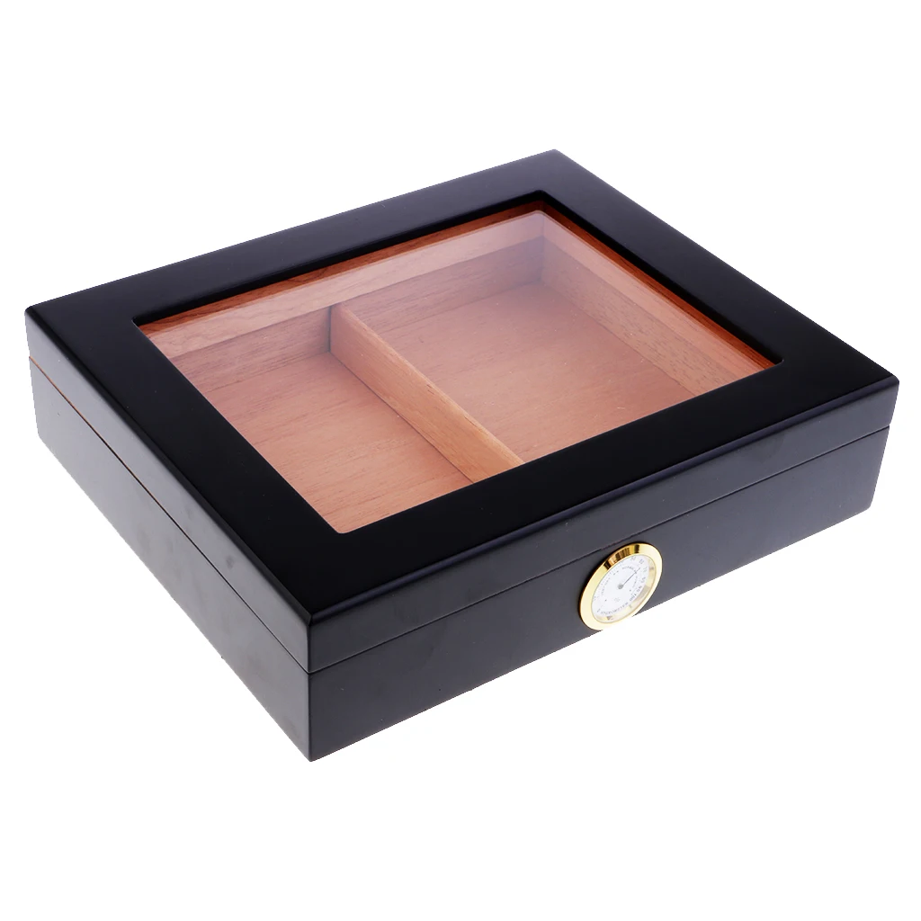 

Cedar Wooden Cigar Humidor W/ Hygrometer Travel Portable 20 Cigars Case Box High quality #3