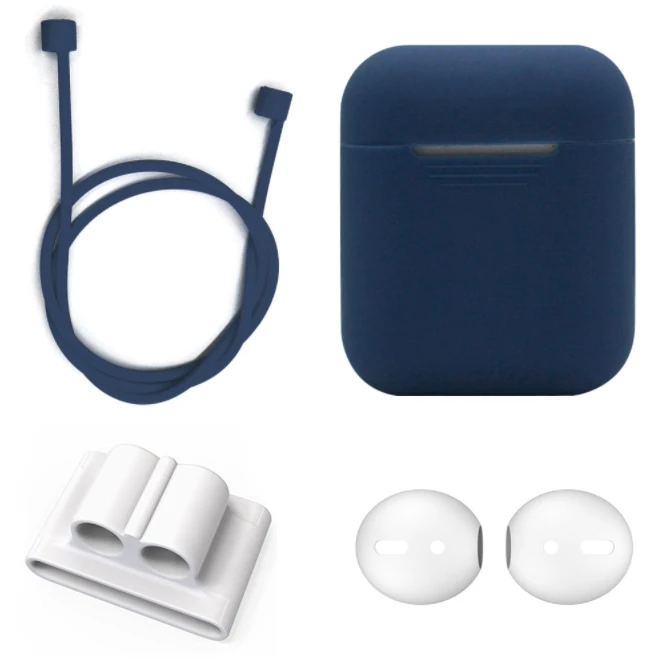 Airpods case 1 airpods earbuds силиконовый чехол Anti-lost rope комплект из четырех предметов