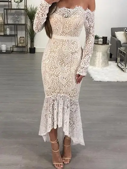 Высококачественное кружевное платье с воротником одно слово на бретельках