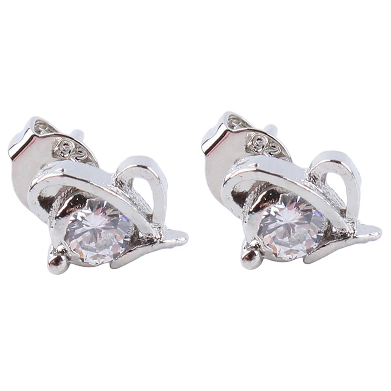 Серьги-пусеты серебристого цвета для женщин и девочек 1 пара подарок на день