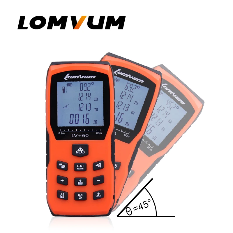 Lomvum LV-503 ручной лазерный дальномер 40 м 60 80 100 мини Клейкие Ленты диапазон Finder Diastimeter