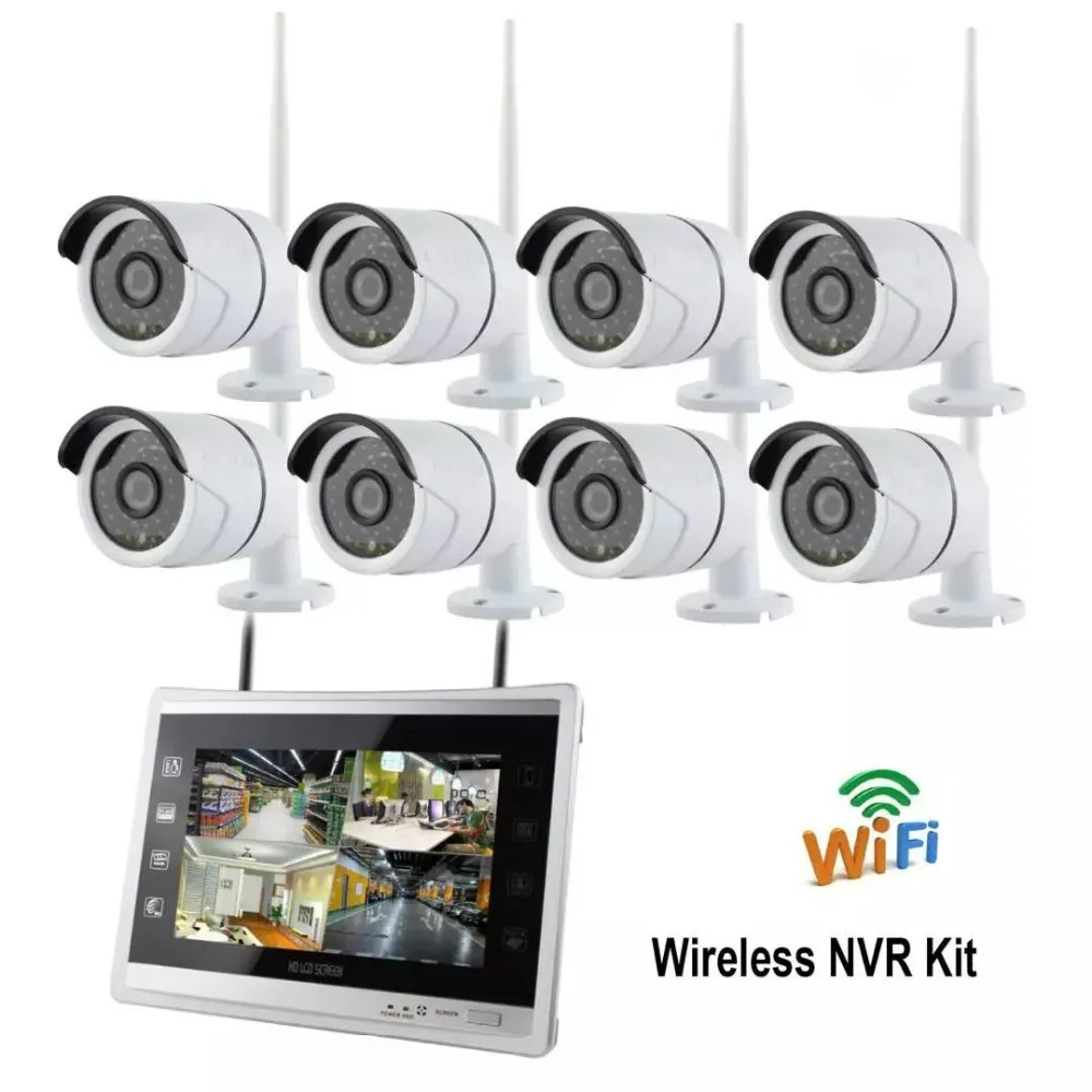 YobangSecurity видеонаблюдение 8CH Wi Fi NVR Kit украшенное мозаикой из драгоценных камней 12