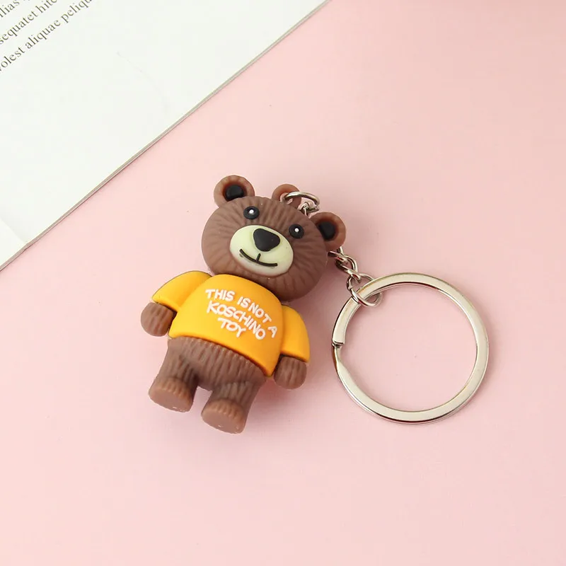 Милый мультяшный Мишка из смолы карамельного цвета 2019|Брелоки| |