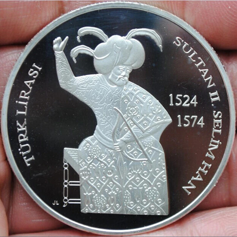 Турецкая Республика Селим II король Серебряная Памятная монета сувенир