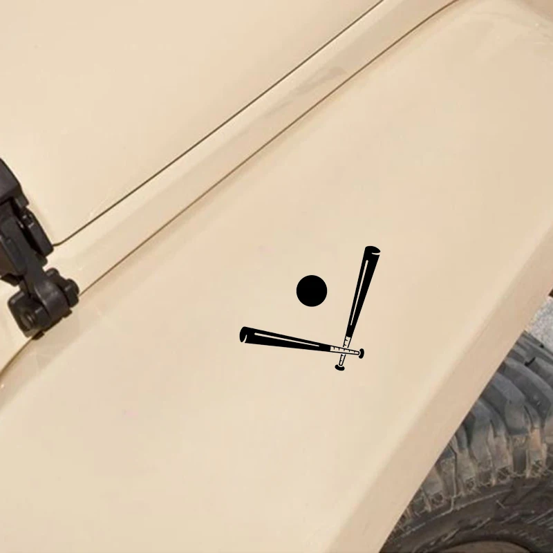 

QYPF 12.3*10.6CM Interesting Baseball Graphic Car Sticker Vinyl Silhouette Decor C16-0647