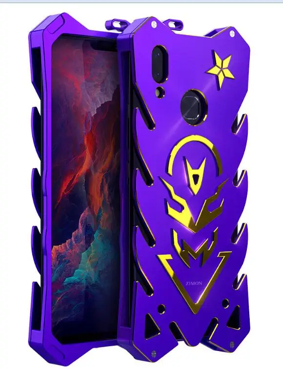 Фиолетовый Для Xiaomi mi 8 Pro Zimon авиационный алюминиевый металлический чехол с сильной защитой для Xiaomi mi 8 Explorer Edition Red mi 7 Pro металлический чехол - Цвет: Фиолетовый
