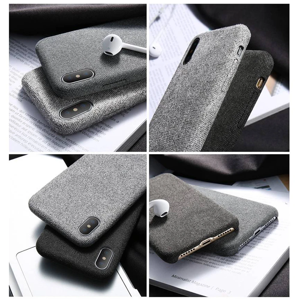 FLOVEME Silicone Ultra Thin Case For iPhone X 10 XR XS Max Soft Cloth Texture 7 8 Plus 6 6S Cover |