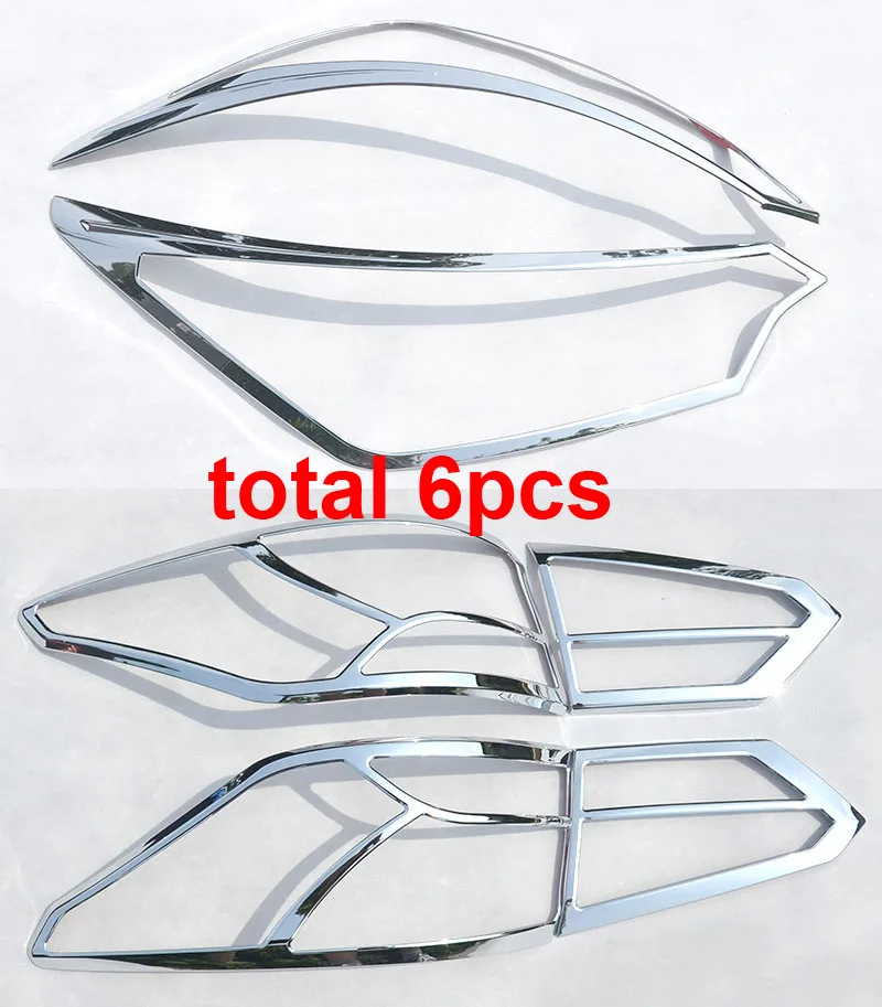 2/4 шт. для Dongfeng AX7- Передняя Задняя фара лампа украшение рамки - Цвет: total 6pcs