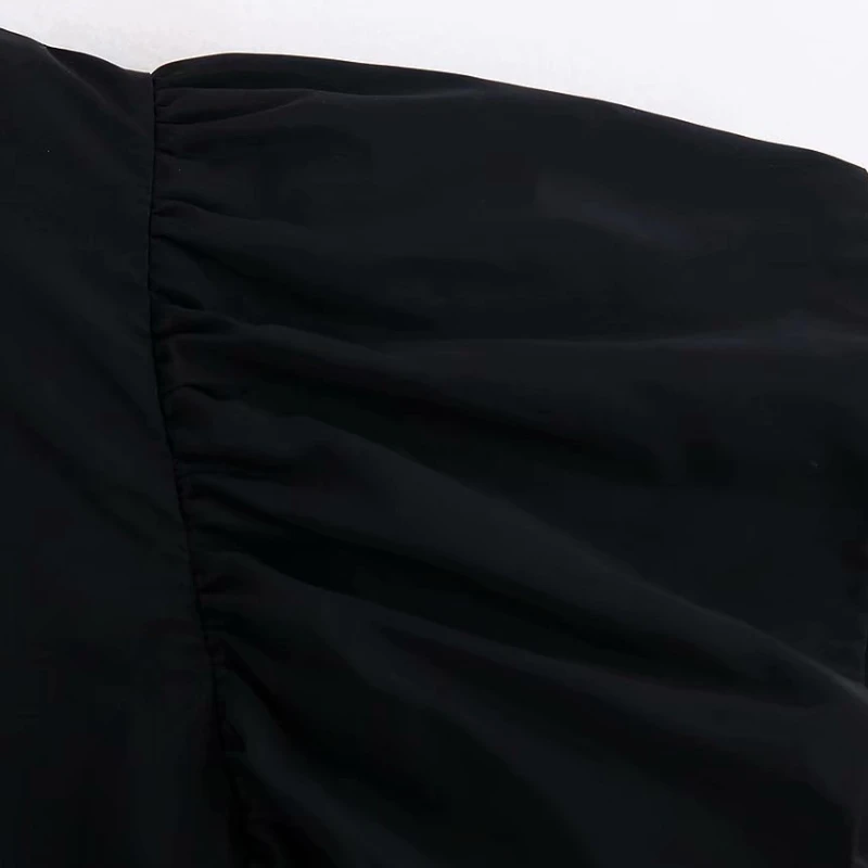 Flabbit новые женские черные блузки с круглым вырезом и расклешенными рукавами